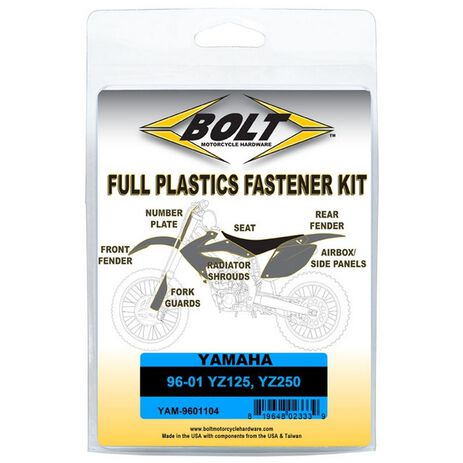_Kit de Vis Pour les Plastiques Bolt Yamaha YZ 125/250 96-01 | BT-YAM-9601104 | Greenland MX_