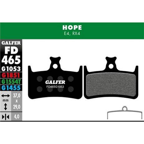_Plaquettes de Frein Vélo Galfer Standard Hope E4 | FD465G1053 | Greenland MX_