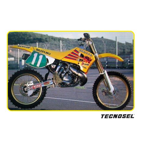 _Kit Deco + Housse de Selle Tecnosel Replica Team Suzuki 1993 RM 125/250 93-95 | 83V01 | Greenland MX_