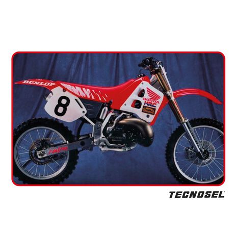 _Kit Deco + Housse de Selle Tecnosel Replica Team Honda 1991 USA CR 125 91-92 250 90-91 | 81V01 | Greenland MX_
