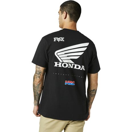 _T-shirt Fox Honda Wing Premium Noir | 29003-001 | Greenland MX_