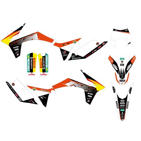 _Kit Deco + House de Selle Blackbird Réplica Team Trophy 2021 KTM EXC 12-13 SX-SXF 11-12 | 8537R20 | Greenland MX_