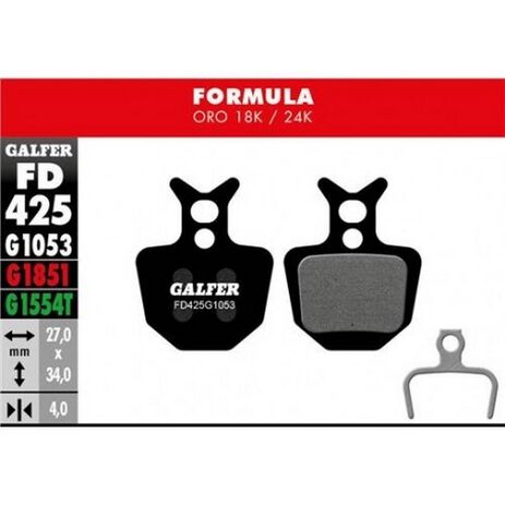 _Plaquettes de Frein Vélo Galfer Standard Formula Or | FD425G1053 | Greenland MX_