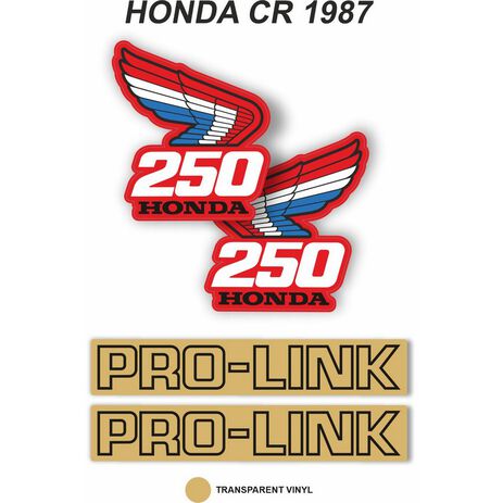_Kit Autocollants OEM Honda CR 250 R 1987 | VK-HONDCR250R87 | Greenland MX_