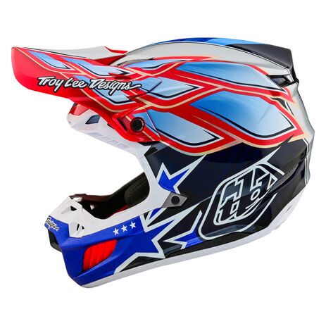 _Casque Troy Lee Designs SE5 ECE Carbon Wings Blue Marin | 172944002-P | Greenland MX_