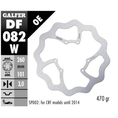 _Disque de Frein Avant Galfer Honda CRF 250/450 R 15-22 260x3 mm | DF082W | Greenland MX_