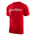 _T-Shirt Troy Lee Designs Signature Rouge | 701565022-P | Greenland MX_